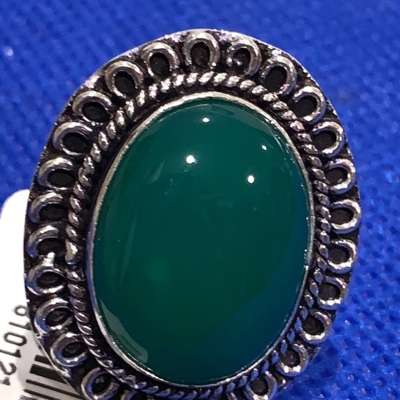 🧜🏻‍♂️🟩Sterling silver And onyx ring-5⭐️⭐️ - Picture 2 of 7